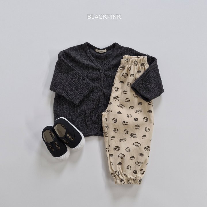 Black Pink - Korean Children Fashion - #fashionkids - Corduroy Printed Pants - 3