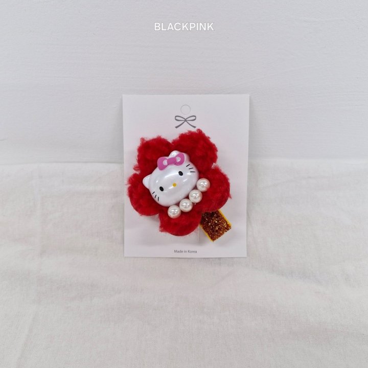 Black Pink - Korean Children Fashion - #fashionkids - Kitty Fluffy Hair Clip - 7