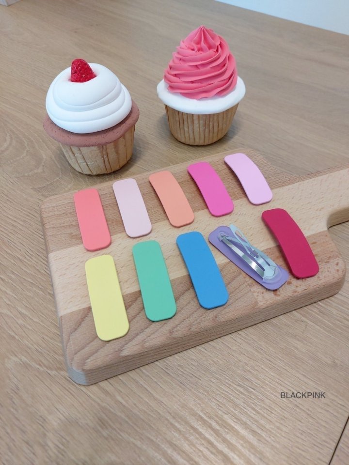 Black Pink - Korean Children Fashion - #discoveringself - Macaron Snap Clip - 4
