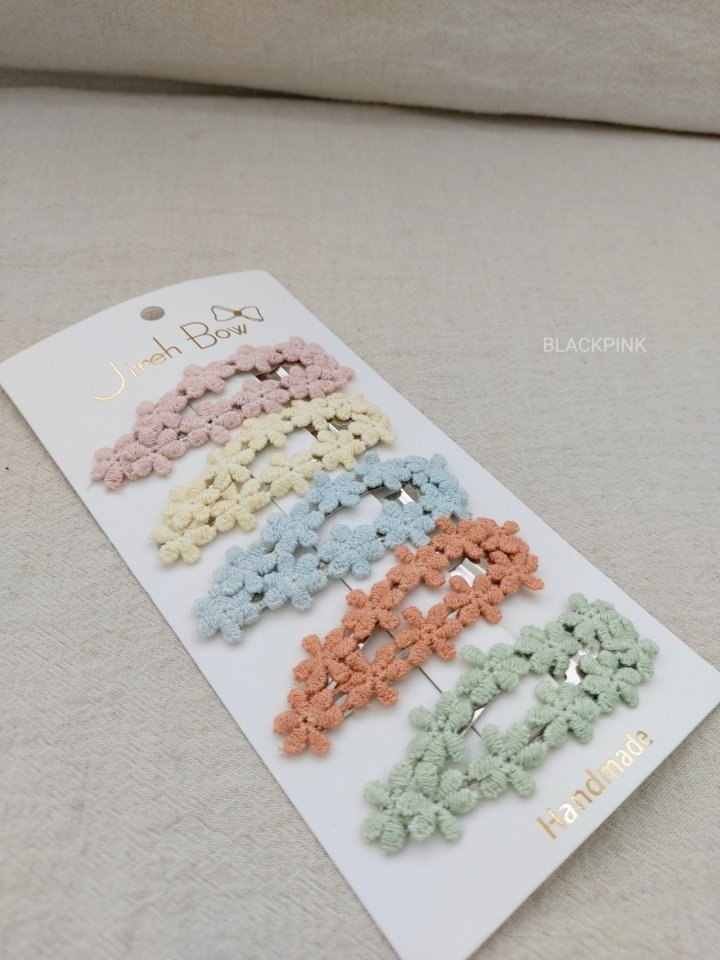 Black Pink - Korean Children Fashion - #fashionkids - Flower Snap Clip - 2