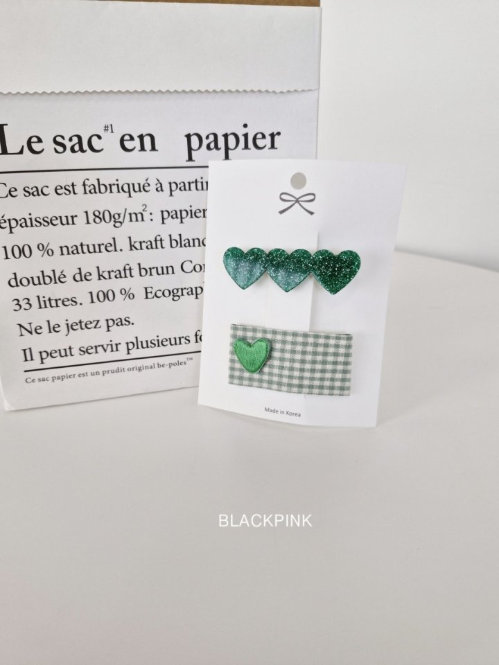 Black Pink - Korean Children Fashion - #fashionkids - Acrylic Heart Set - 6