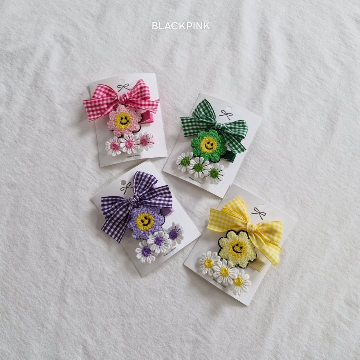 Black Pink - Korean Children Fashion - #fashionkids - Fluffy Flower (set of 3)