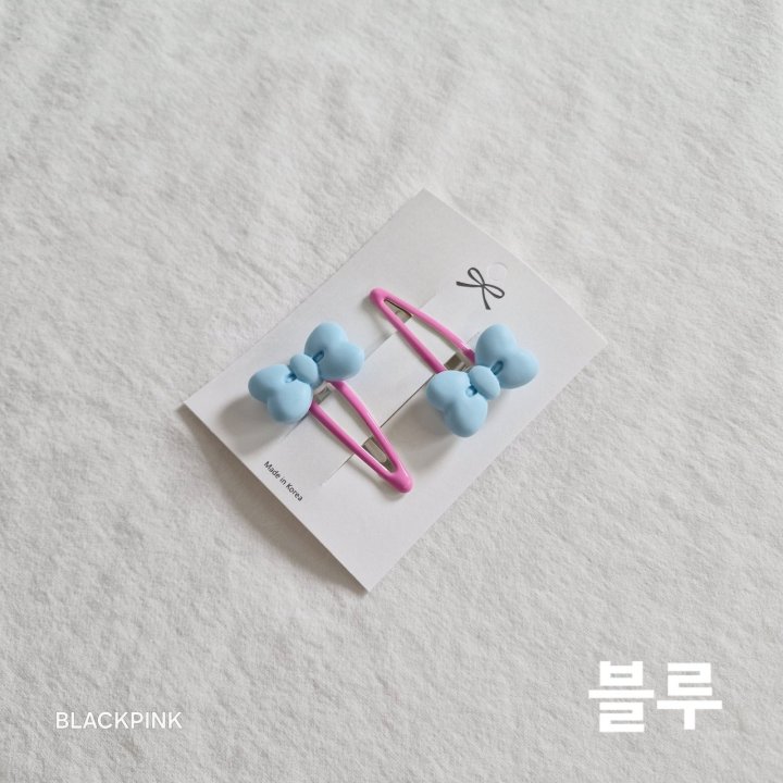 Black Pink - Korean Children Fashion - #fashionkids - Vivid Ribbon Snap Set - 8