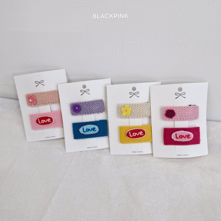 Black Pink - Korean Children Fashion - #fashionkids - Flower LOVE Set (set of 2)