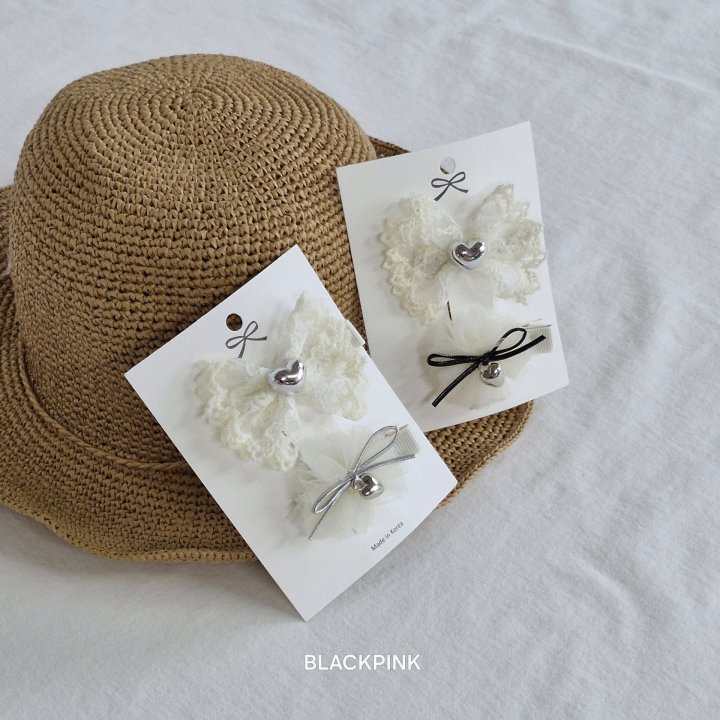 Black Pink - Korean Children Fashion - #fashionkids - Joel Lace (set of 2) - 2