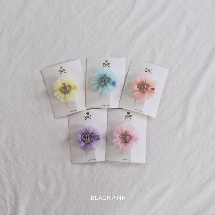Black Pink - Korean Children Fashion - #fashionkids - Mini Crown Hair Clip
