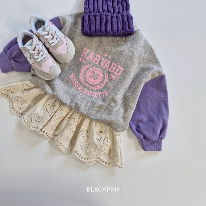Black Pink - Korean Children Fashion - #kidsshorts - Harvard Raglan Sweatshirt - 11
