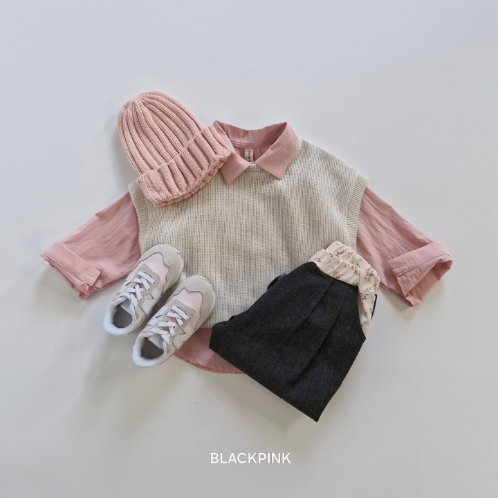 Black Pink - Korean Children Fashion - #kidsshorts - Floral Jeans - 9