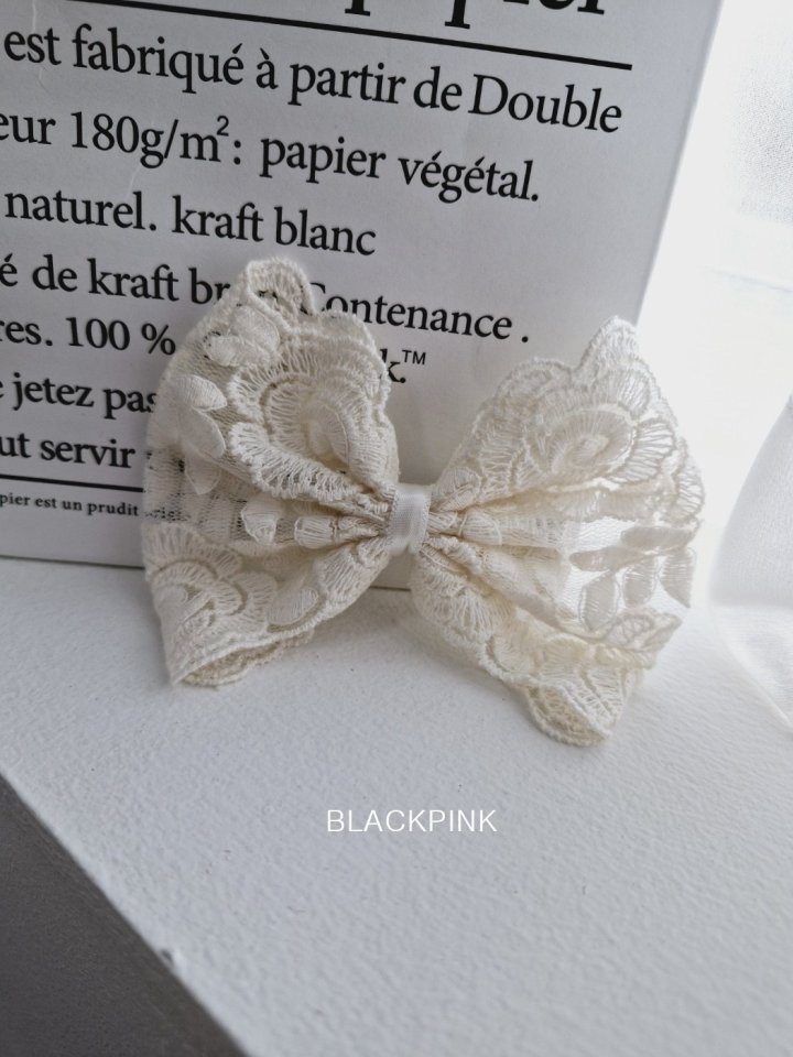 Black Pink - Korean Children Fashion - #kidsshorts - Rose Lace Hair Clip - 5