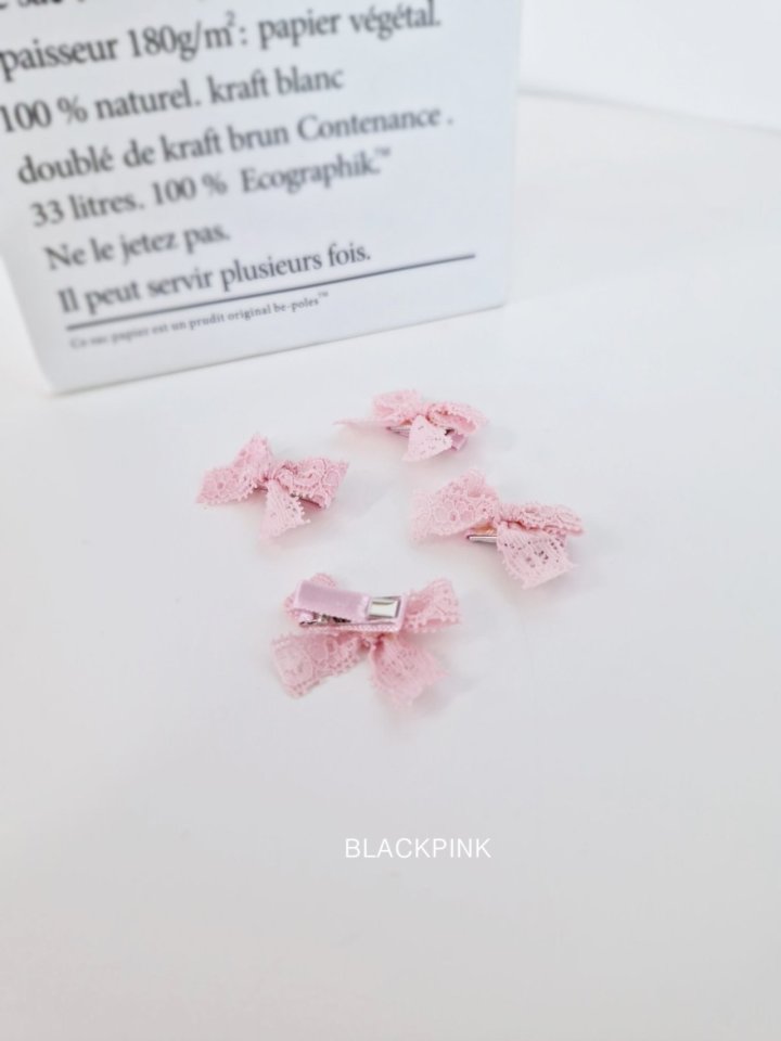 Black Pink - Korean Children Fashion - #kidsshorts - Mini Lace Ribbon Set - 12