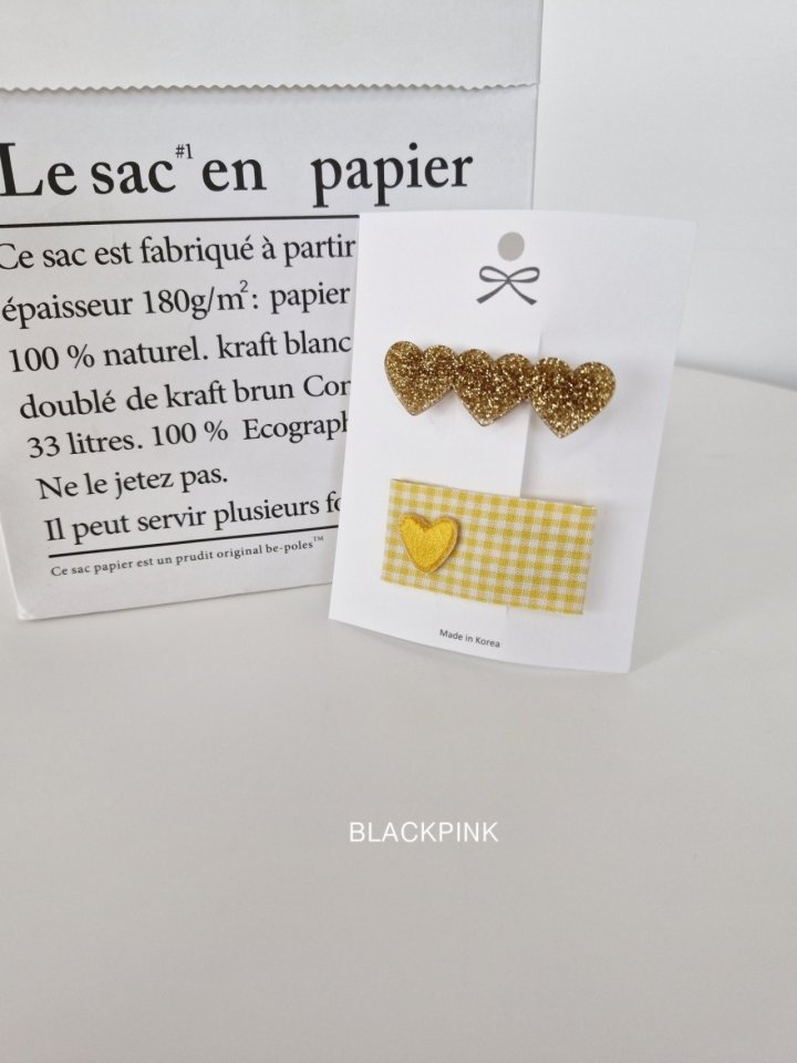 Black Pink - Korean Children Fashion - #kidsshorts - Acrylic Heart Set - 7