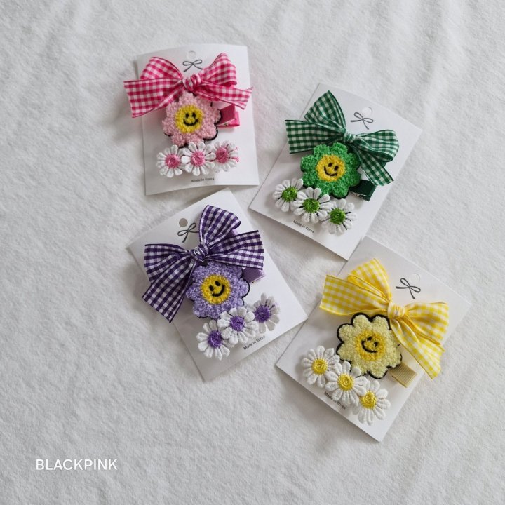 Black Pink - Korean Children Fashion - #kidsshorts - Fluffy Flower (set of 3) - 2