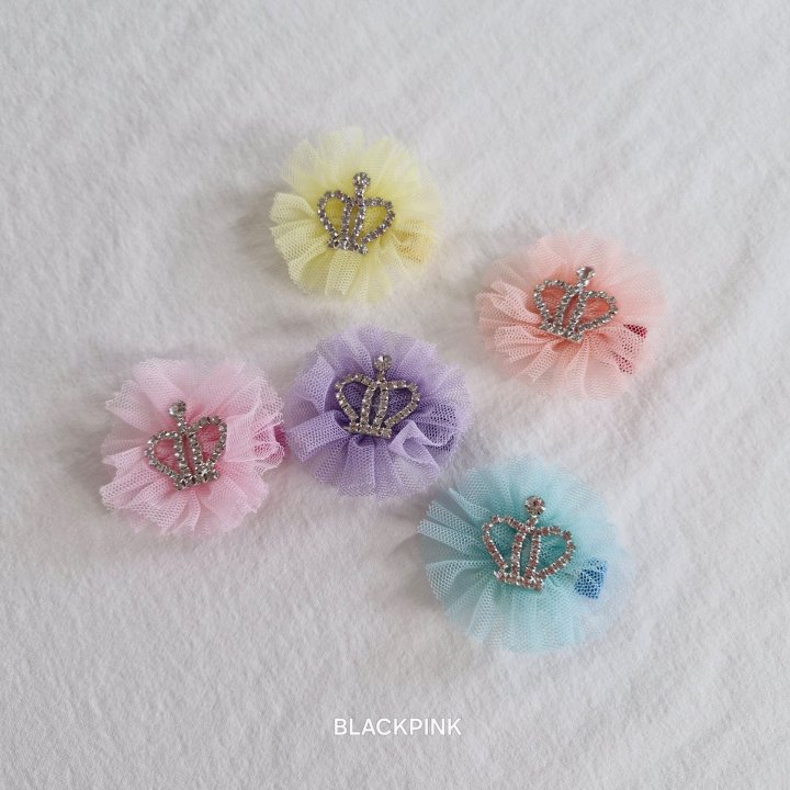Black Pink - Korean Children Fashion - #kidsshorts - Mini Crown Hair Clip - 2