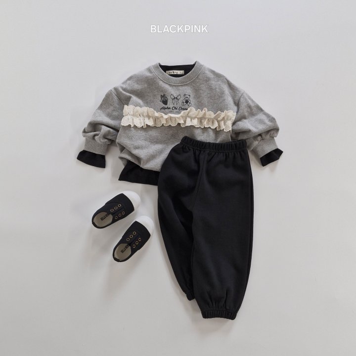 Black Pink - Korean Children Fashion - #kidsstore - Morden Lace Sweatshirt - 11