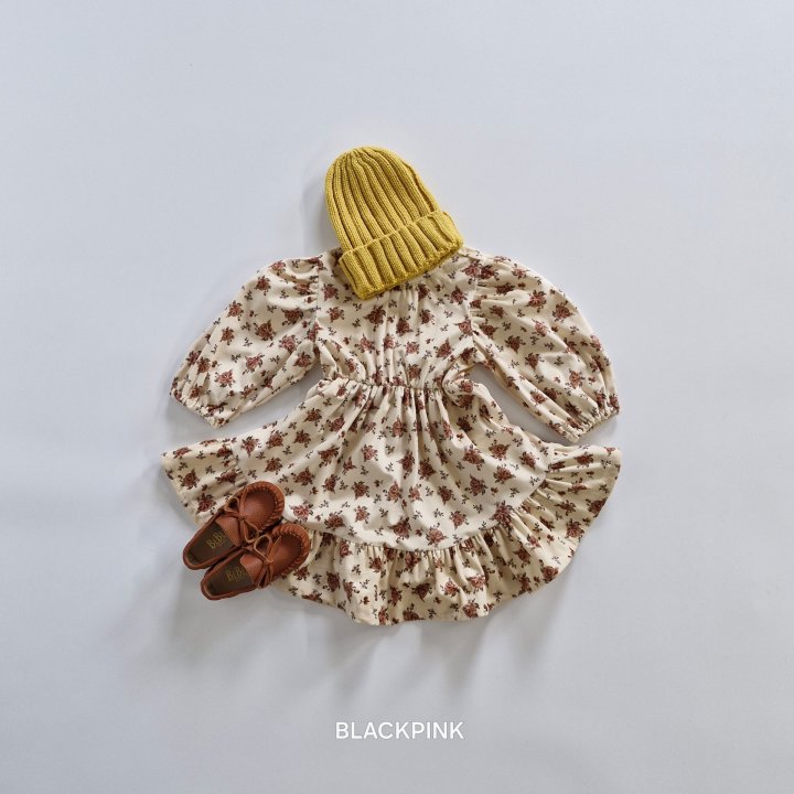 Black Pink - Korean Children Fashion - #kidsstore - Velvet Rose One-piece - 6