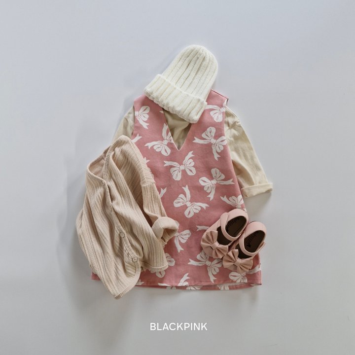 Black Pink - Korean Children Fashion - #kidsstore - Lia Ribbon One-piece - 8