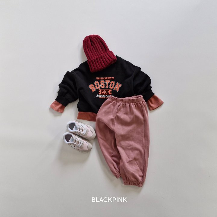 Black Pink - Korean Children Fashion - #kidsstore - Boston Sweatshirt - 7