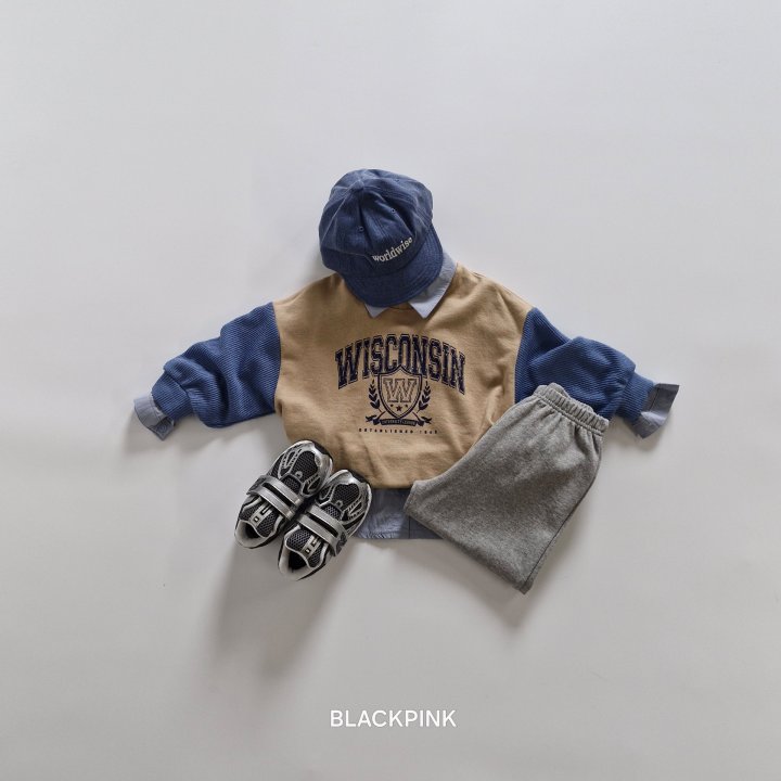 Black Pink - Korean Children Fashion - #kidsstore - Knit Contrast Sweatshirt - 6