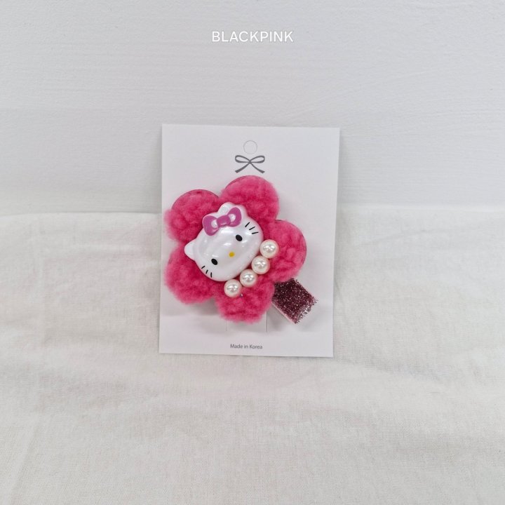 Black Pink - Korean Children Fashion - #kidsstore - Kitty Fluffy Hair Clip - 9