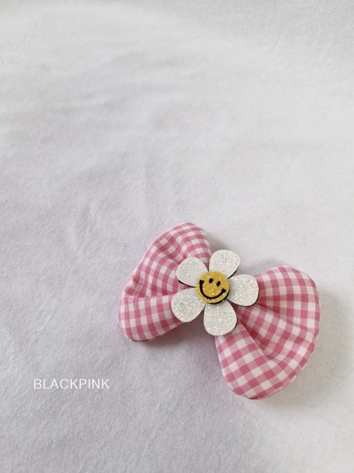 Black Pink - Korean Children Fashion - #kidsstore - Smile Check Ribbon - 11