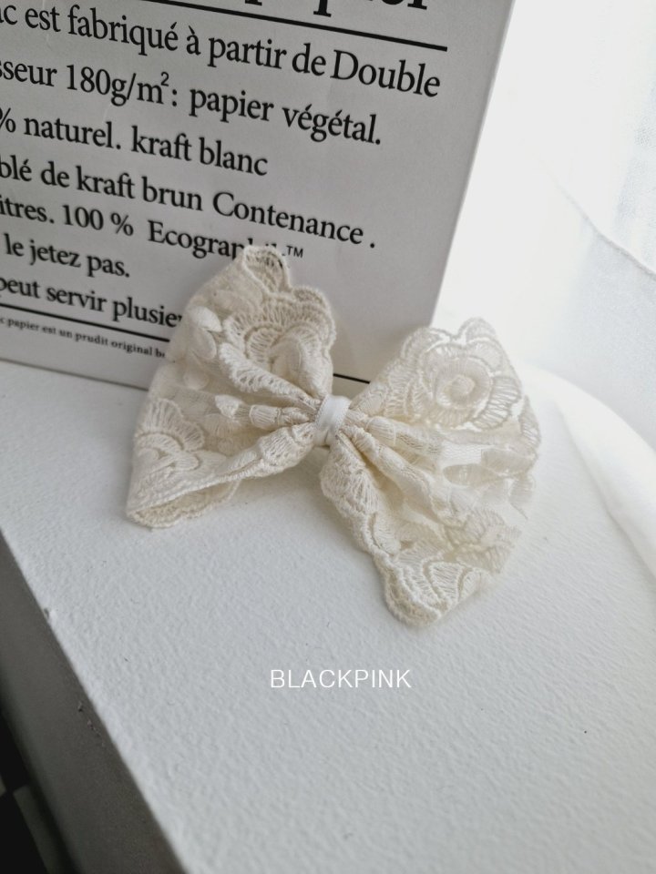 Black Pink - Korean Children Fashion - #kidsstore - Rose Lace Hair Clip - 6