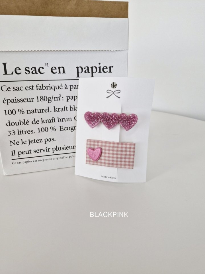 Black Pink - Korean Children Fashion - #kidsstore - Acrylic Heart Set - 8