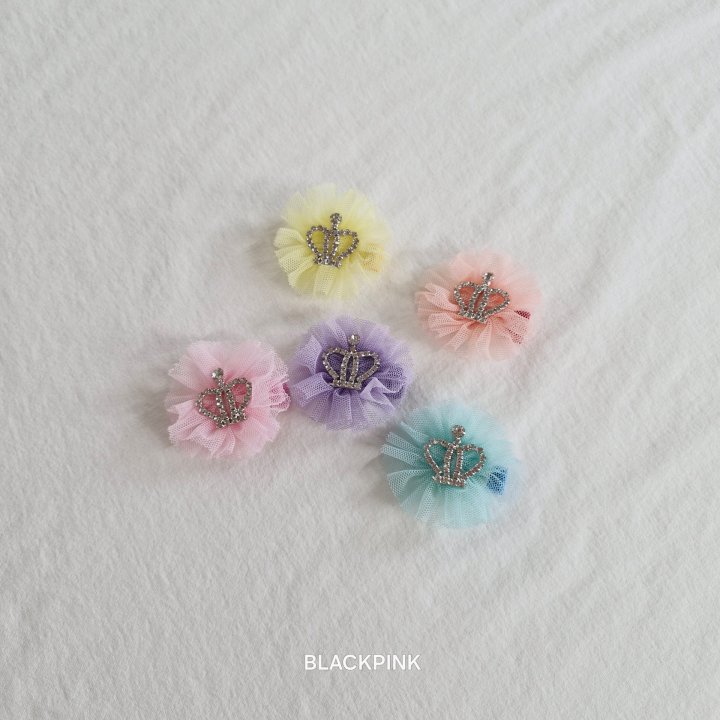 Black Pink - Korean Children Fashion - #kidsstore - Mini Crown Hair Clip - 3