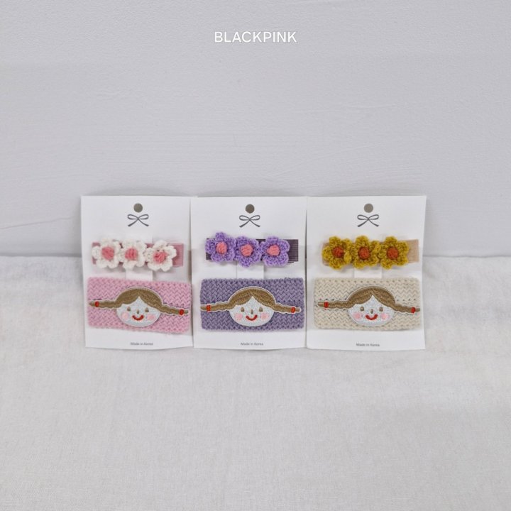 Black Pink - Korean Children Fashion - #kidsstore - Girl Flower Set (set of 2)