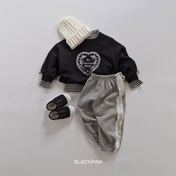 Black Pink - Korean Children Fashion - #kidzfashiontrend - Ribbon Lace Jogger Pants - 11