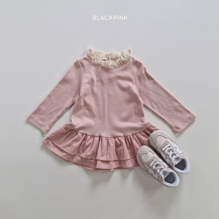 Black Pink - Korean Children Fashion - #kidzfashiontrend - Lace Mini One-piece - 5