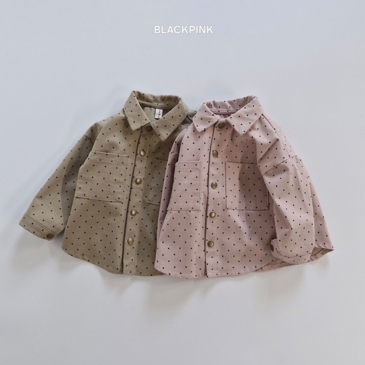 Black Pink - Korean Children Fashion - #kidzfashiontrend - Dot Shacket
