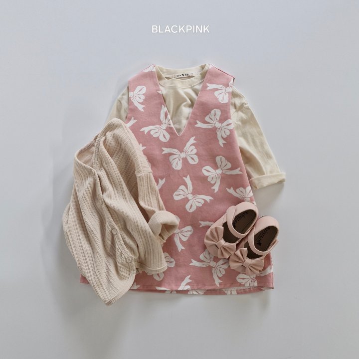 Black Pink - Korean Children Fashion - #kidzfashiontrend - Lia Ribbon One-piece - 9