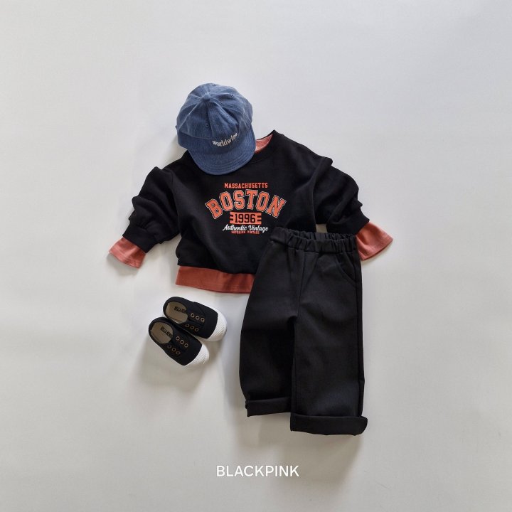 Black Pink - Korean Children Fashion - #kidzfashiontrend - Boston Sweatshirt - 8