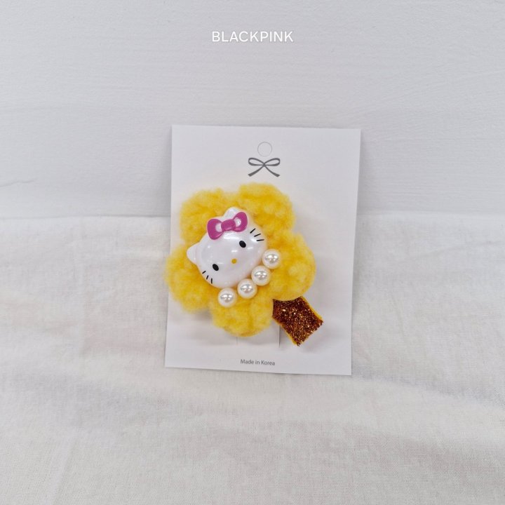 Black Pink - Korean Children Fashion - #kidzfashiontrend - Kitty Fluffy Hair Clip - 10