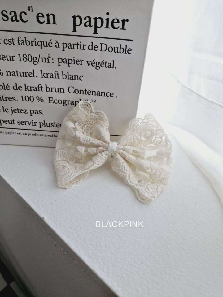 Black Pink - Korean Children Fashion - #kidzfashiontrend - Rose Lace Hair Clip - 7