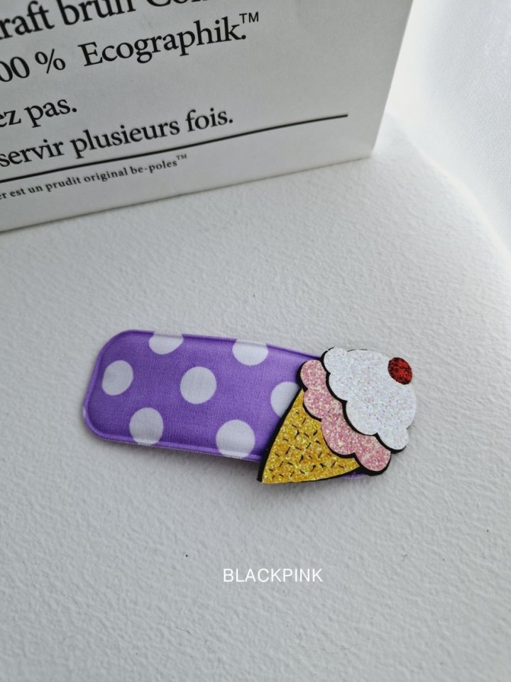 Black Pink - Korean Children Fashion - #kidzfashiontrend - Ice Cream Dot Pin - 5