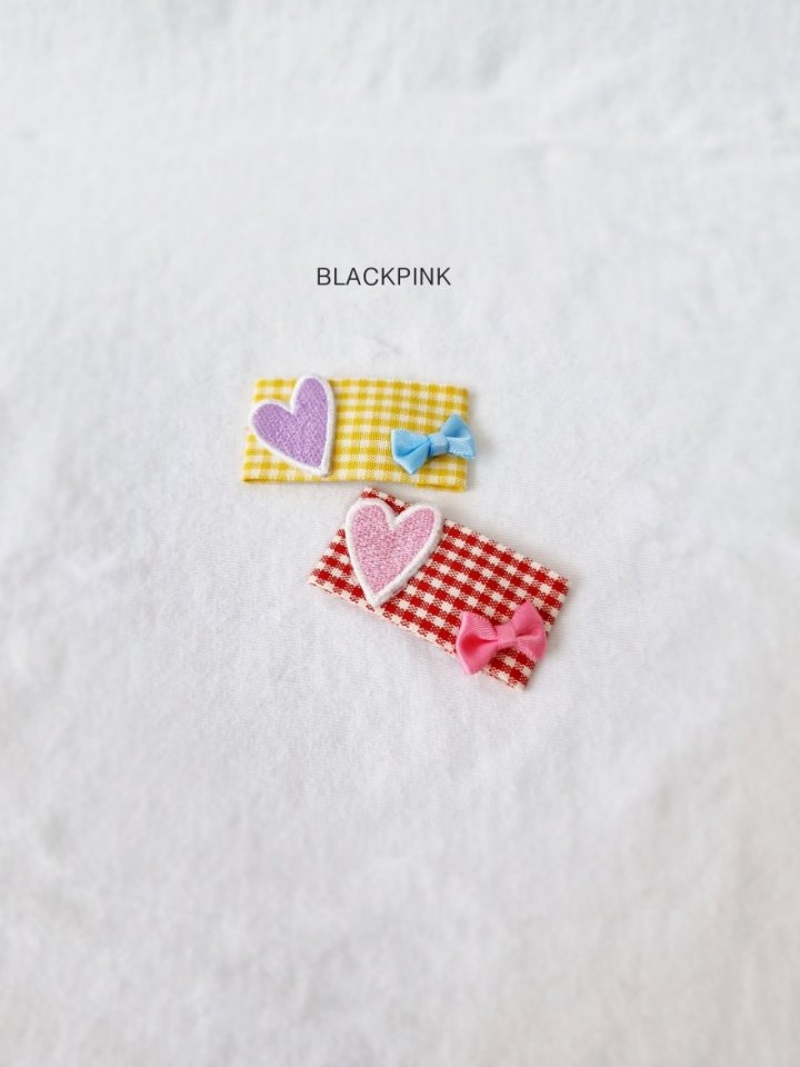 Black Pink - Korean Children Fashion - #kidzfashiontrend - Heart Embroidery Ribbon Set - 11