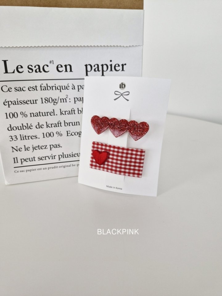 Black Pink - Korean Children Fashion - #kidzfashiontrend - Acrylic Heart Set - 9