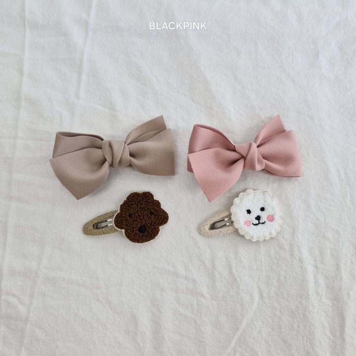 Black Pink - Korean Children Fashion - #kidzfashiontrend - Poodle Ribbon Set (set of 2) - 5