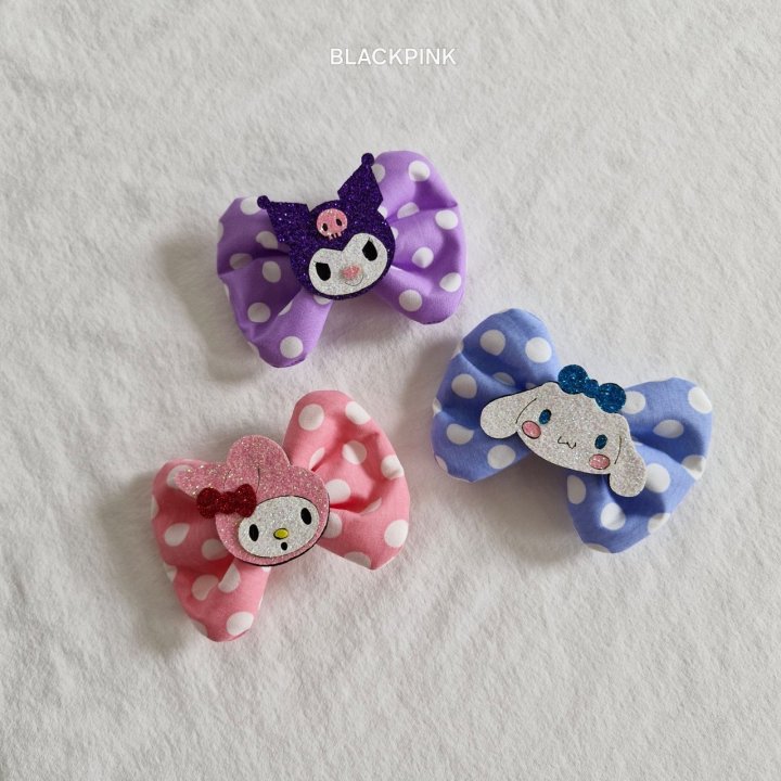 Black Pink - Korean Children Fashion - #kidzfashiontrend - Sanrio Dot Ribbon Pin
