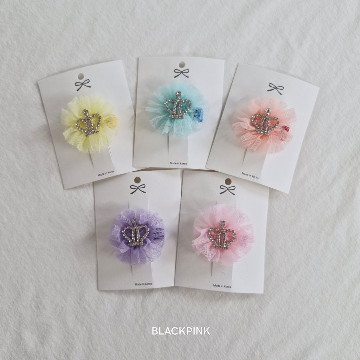 Black Pink - Korean Children Fashion - #kidsstore - Mini Crown Hair Clip - 4