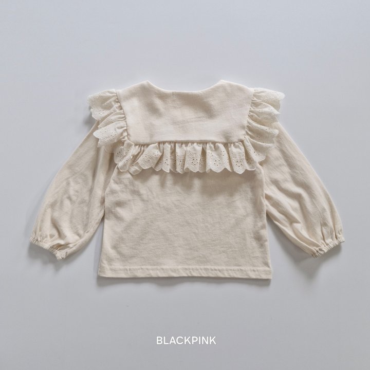 Black Pink - Korean Children Fashion - #kidzfashiontrend - Autumn Big Collar Tee - 5