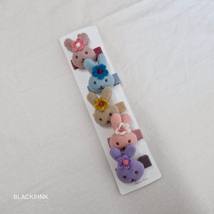 Black Pink - Korean Children Fashion - #littlefashionista - Fluffy Bunny Set (set of 5) - 2