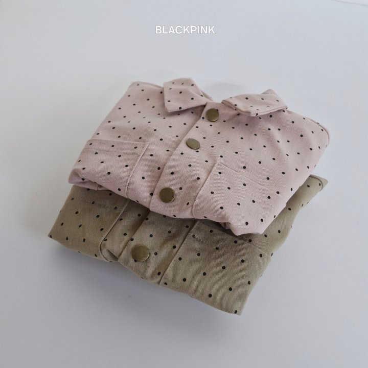 Black Pink - Korean Children Fashion - #littlefashionista - Dot Shacket - 3