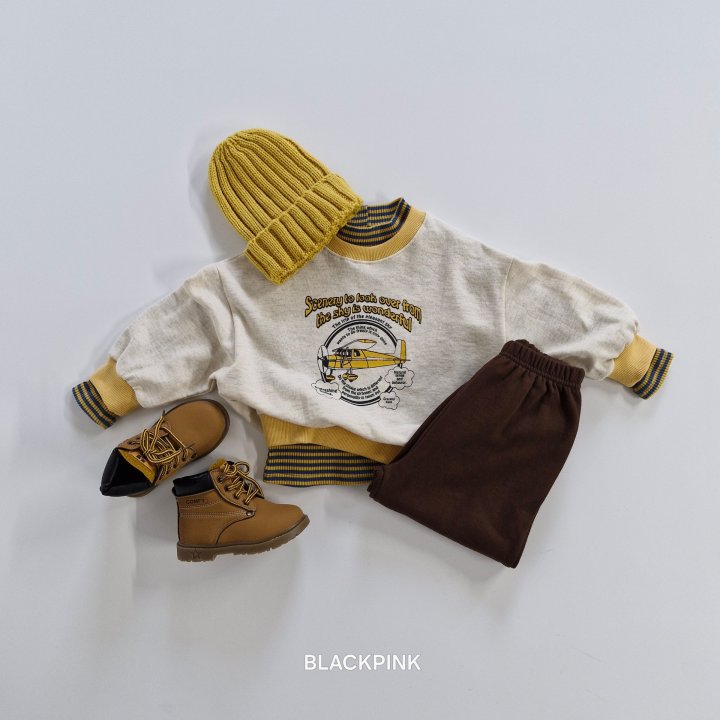 Black Pink - Korean Children Fashion - #littlefashionista - Airplane Sweatshirt - 12