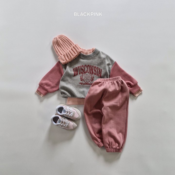Black Pink - Korean Children Fashion - #littlefashionista - Knit Contrast Sweatshirt - 9