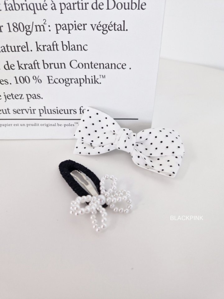 Black Pink - Korean Children Fashion - #littlefashionista - Pearl Dot (set of 2) - 3