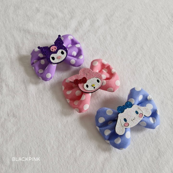 Black Pink - Korean Children Fashion - #littlefashionista - Sanrio Dot Ribbon Pin - 3