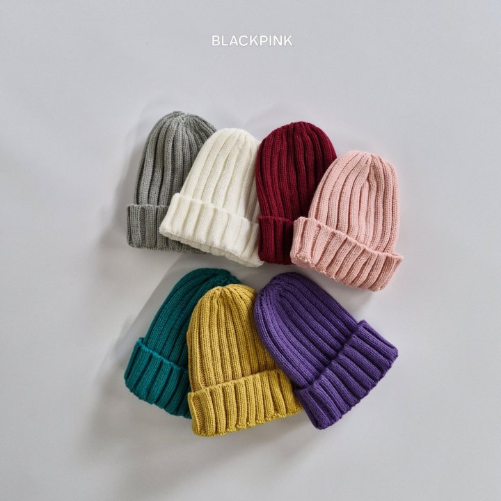 Black Pink - Korean Children Fashion - #littlefashionista - Solid Ribbed Beanie - 2