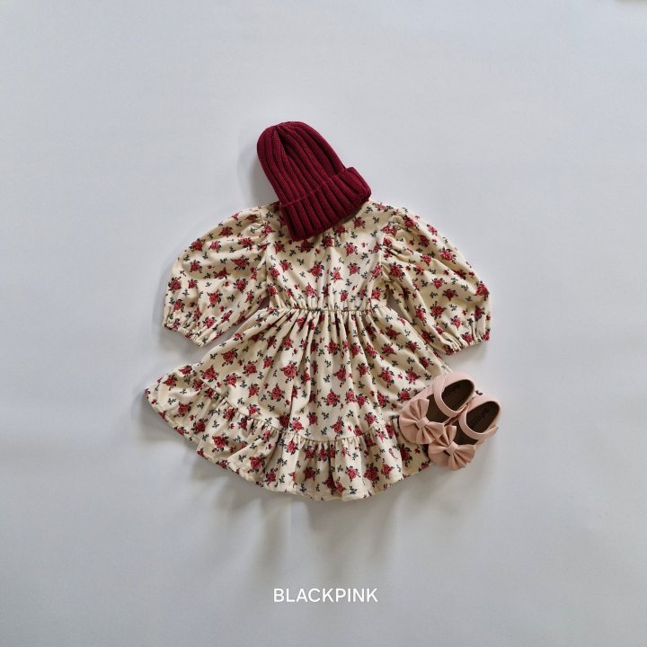 Black Pink - Korean Children Fashion - #magicofchildhood - Velvet Rose One-piece - 10